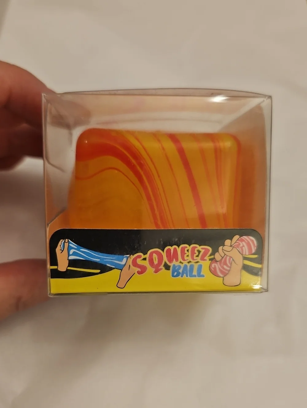 NEW! Squeez Ball Stress Relief Squeeze Ball in Orange & Yellow NWT